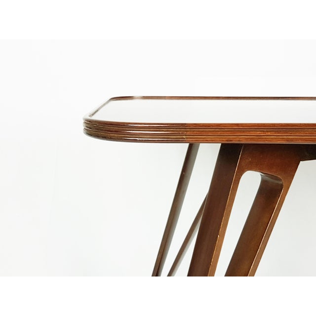 Paolo Buffa Mid-Century Modern Wood and Brass Coffee Table by Paolo Buffa, Italy, 1950s For Sale - Image 4 of 16