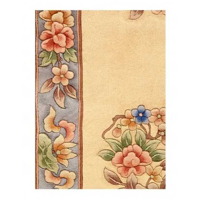 2010s Pasargad Beige Hand Knotted Chinese Peking Runner- 2′7″ × 11′2″ For Sale - Image 5 of 9
