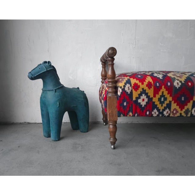 This nice Japanese Haniwa-style horse sculpture is a replica or modern interpretation of Haniwa, ancient Japanese...