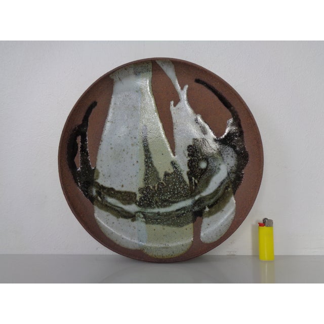 Large Ceramic Wall Plate from G.P. Studio, Denmark, 1960s For Sale - Image 10 of 10