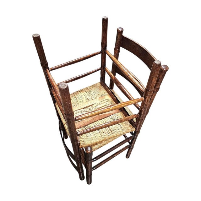 Art Deco Rush Chairs, Set of 2 For Sale - Image 9 of 18