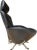 Black Leather Swivel Recliner Lounge Chair by Toshiyuki Kita for Cassina, Made in Italy For Sale