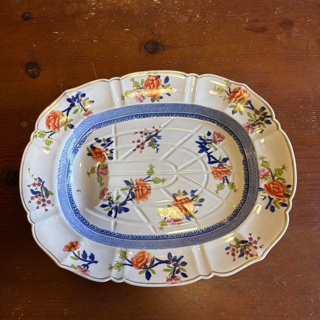 Antique Mason’s Patent Ironstone Well and Tree Platter, Imari Palette, 18¾", Circa 1820-1840 For Sale - Image 17 of 18