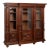20th Century Walnut Bookcase Display Cabinet With Turned Columns For Sale