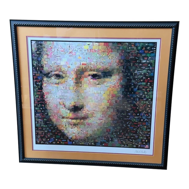 Contemporary Seriolithograph Mona Lisa Photo Mosaic Pop Art Print by Neil J Farkas For Sale