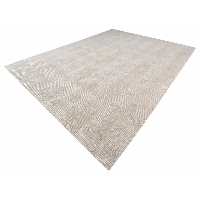 RH Restoration Hardware Tulsi Wool & Silk Rug – 12' × 15' Wheat | Hand-Knotted Wool & Silk | 100 Tibetan Knots Per Square...