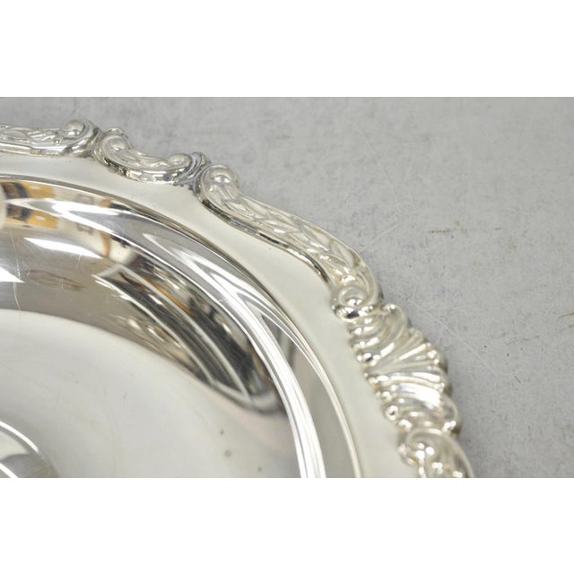 Silver Vintage Sheridan Victorian Silver Plated Shrimp Cocktail Serving Platter Tray For Sale - Image 8 of 15