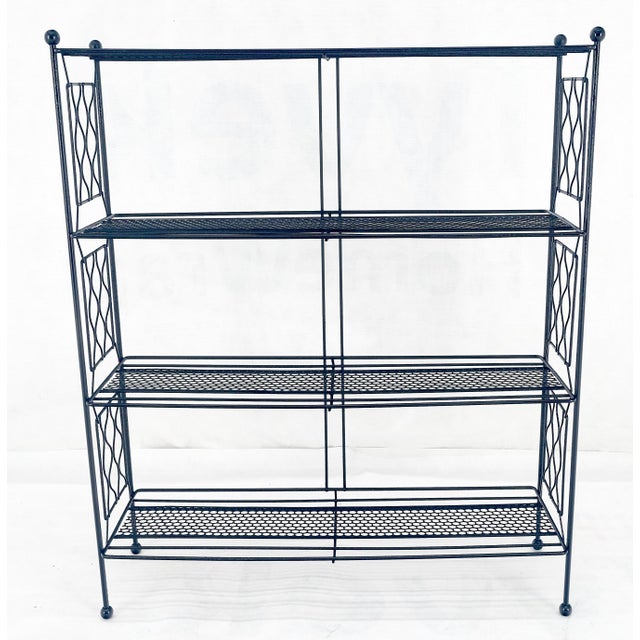 Mid-Century Modern Vintage Mid Century Modern Wire Rack Shelf Unit Ball Finials Tony Paul For Sale - Image 3 of 12
