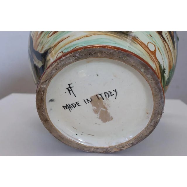 Ceramic Ceramic Vase with Classical Decoration, 1980s For Sale - Image 7 of 15