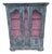 Matte Black Display Cabinet with Metal Mesh For Sale