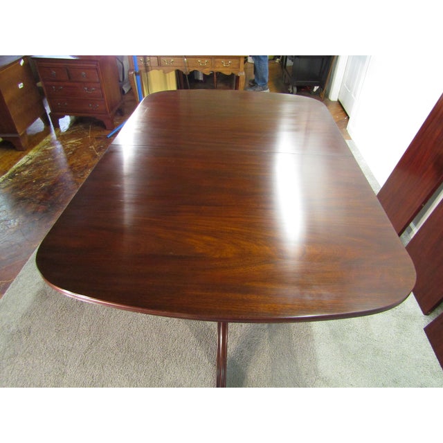 Traditional Henkel Harris Solid Mahogany Dining Table For Sale - Image 3 of 10