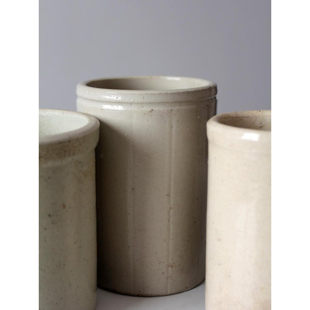 Antique Stoneware Kitchen Crocks Set of 3 For Sale - Image 11 of 17