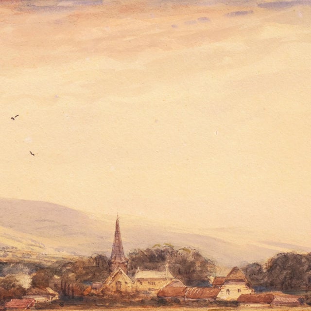 'Village With Church Spire' by James Orrock, 1845; English Watercolor, David Cox For Sale In Monterey, CA - Image 6 of 12