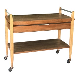 Mid Century Bow Tie Bar Cart For Sale