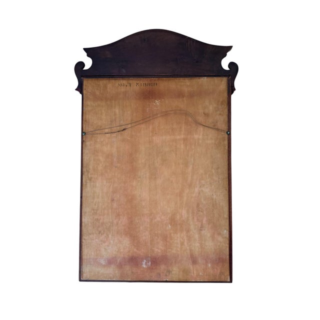 Brown Neoclassical Chippendale Mahogany Wall Mirror For Sale - Image 8 of 13