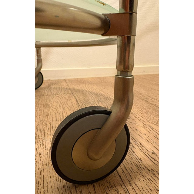 1980s Vintage Strind Two-Tiered Glass Trolleys by Ehlen Johansson for Ikea, 1980, Set of 2 For Sale - Image 5 of 7