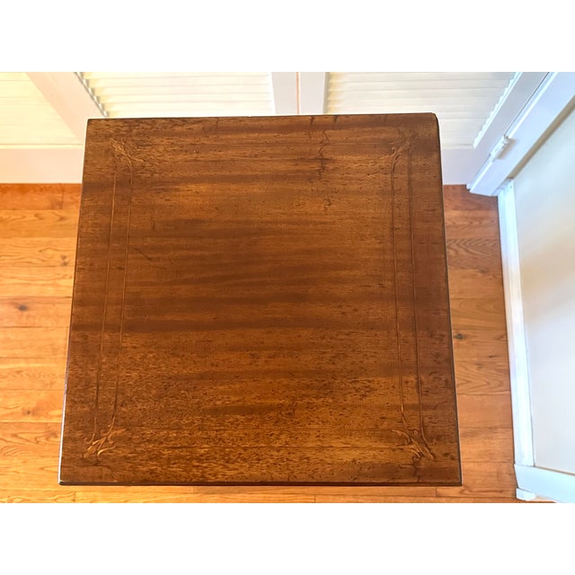 Wood Vintage Mahogany Inlaid Plant Stand Edwardian Style For Sale - Image 7 of 11