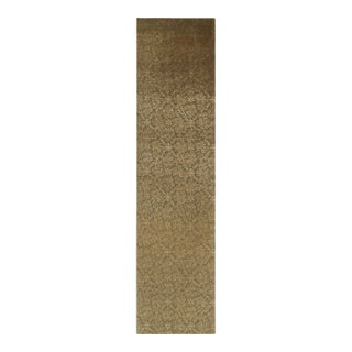 Rug & Kilim's Custom Geometric Green and Beige Gold Wool and Silk Rug - "Cordoba" For Sale