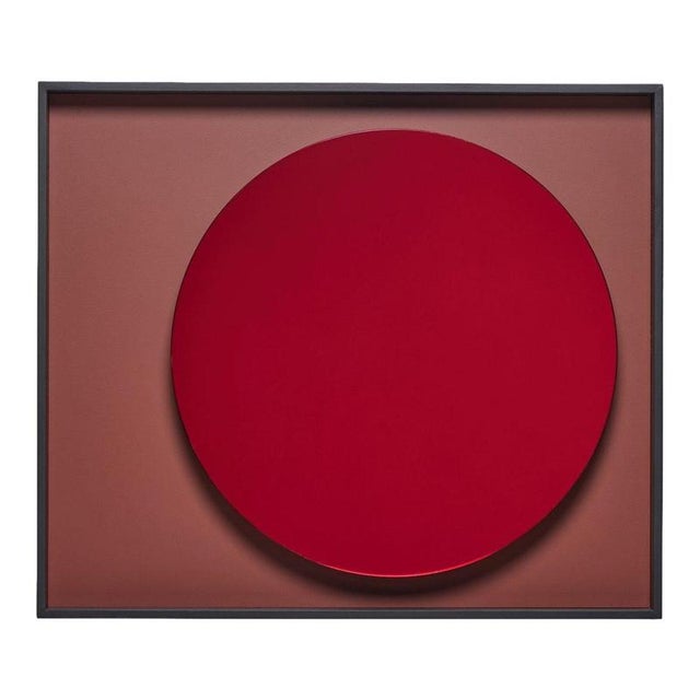 Red Glass Lacquered and Wood Frame Mirror Moon by Reda Amalou Design For Sale - Image 15 of 15