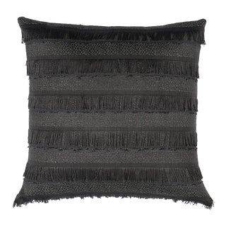Schumacher Acadia 18" Lumbar Pillow In Charcoal For Sale
