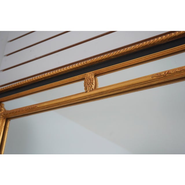 Black Carvers Guild Rectangular Black & Gold Regency Mirror For Sale - Image 8 of 10