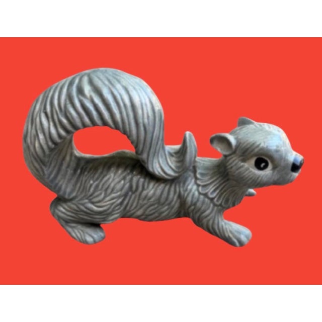 Mid 20th Century Vintage Ceramic Squirrels Life Size - A Pair For Sale - Image 5 of 10