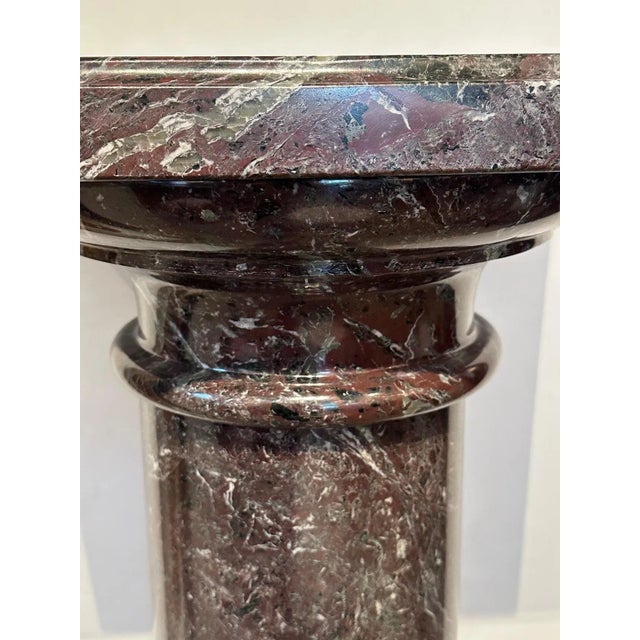 Vintage Marble Pedestal For Sale - Image 4 of 5