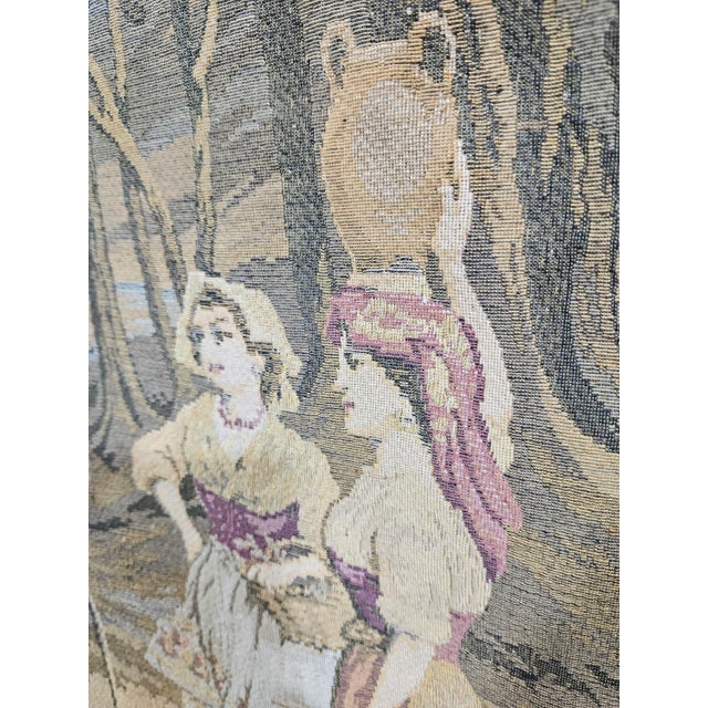 Beige Tapestry with Idyllic Forest Motif from Aubusson, France, Late 19th Century For Sale - Image 8 of 18