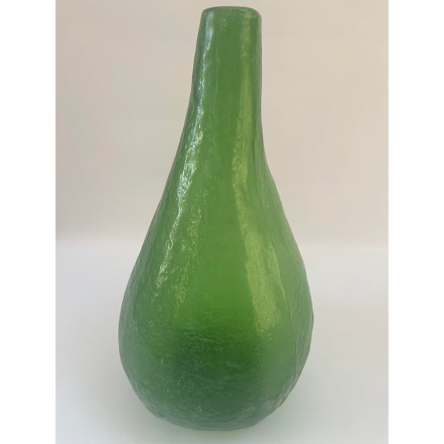Mexican Recycled Art Glass Tall Vase For Sale In Boston - Image 6 of 7