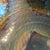 Beautiful ‘pointed’ edged iridescent art glass bowl; measures 15”x15” and 5” deep; stunning gold, green, bronze, and...