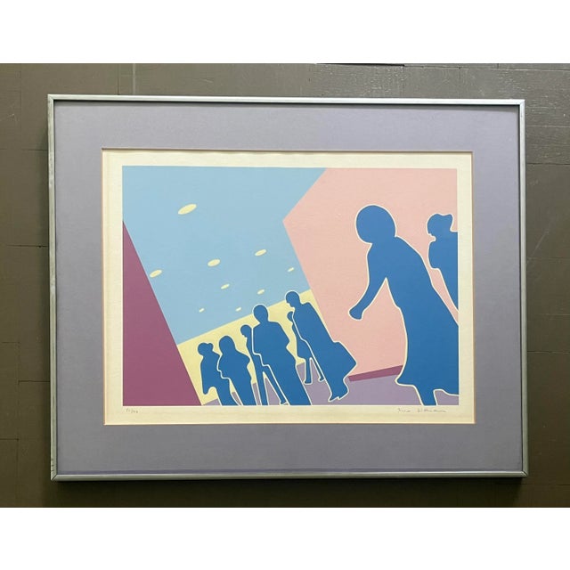 Post Modern "Silhouettes" Silk Screen 1980s Signed For Sale - Image 10 of 10
