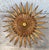 Gold Mid Century Sunburst Ceiling Fixture With Glass Tulip For Sale - Image 8 of 13