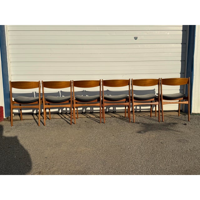 Mid-Century Modern Set of 4 Mid-Century Dining Chairs Danish Modern Erik Buch Teak Dining Chairs For Sale - Image 3 of 12