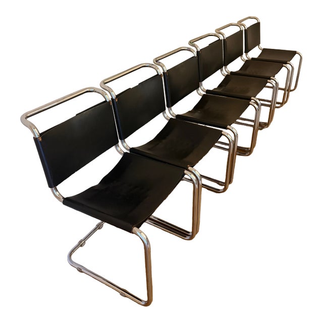 Six Vintage Knoll/Breuer Cesca Armchairs For Sale