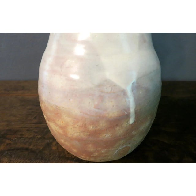 Off-white Hagi Ikebana Vase by Kyusetsu Miwa X Japanese Studio Pottery For Sale - Image 8 of 13