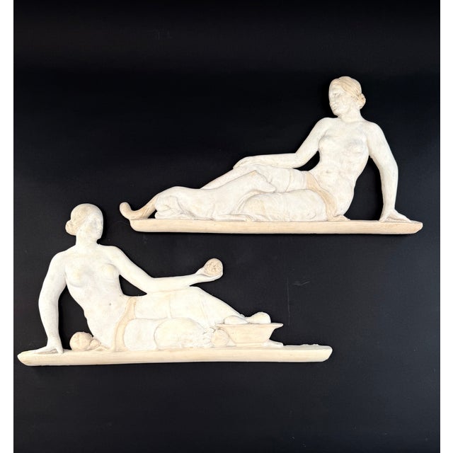 Early 20th Century Stucco Sculptures Depicting Nude Female Figures, Italy, 1920s, Set of 2 For Sale - Image 13 of 13