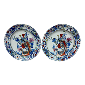 Two Antique Masons Ironstone China Bowls