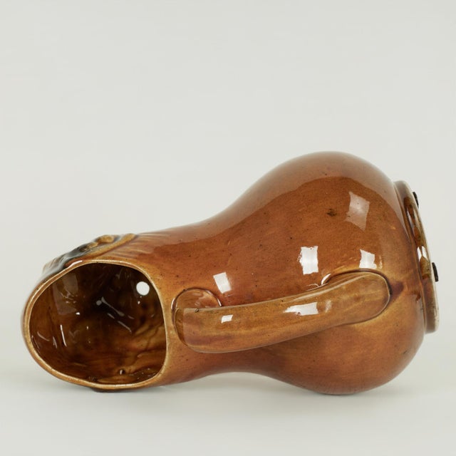 Antique English Earthenware Monkey Water Pitcher For Sale - Image 11 of 13