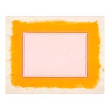 Marigold and Pink Abstract Print by Keating Snyder For Sale