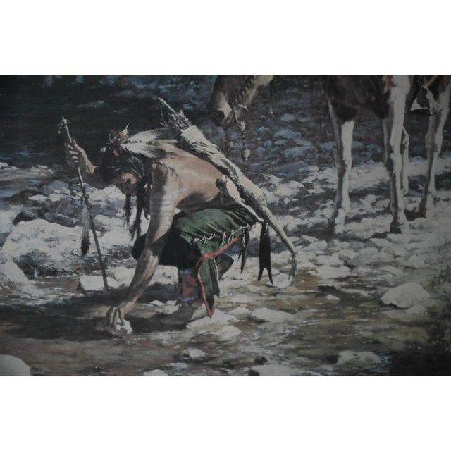 Native American 1980s “Stones That Speak” by Howard Terpning - Limited Edition Framed Print (40" X 41") For Sale - Image 3 of 7