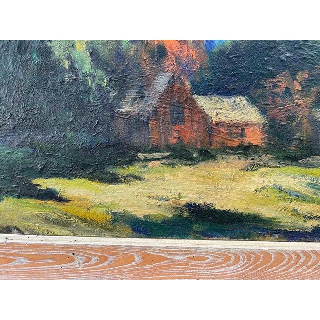 Mid 20th Century Large Plein Air Painting on Board For Sale - Image 5 of 12