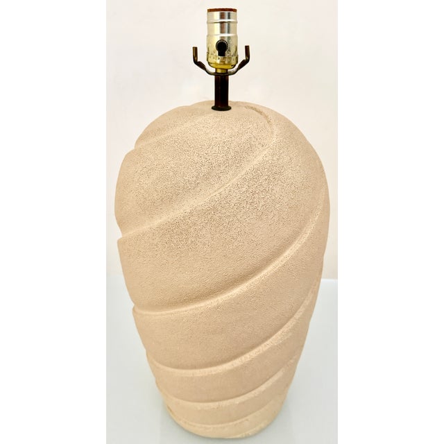 Contemporary Large Sculptural Spiral Table Lamp For Sale - Image 3 of 8