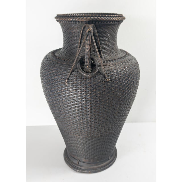 Early 20th Century Early 20th Century Japanese Ikebana Woven Flower Arranging Vase, Signed For Sale - Image 5 of 16