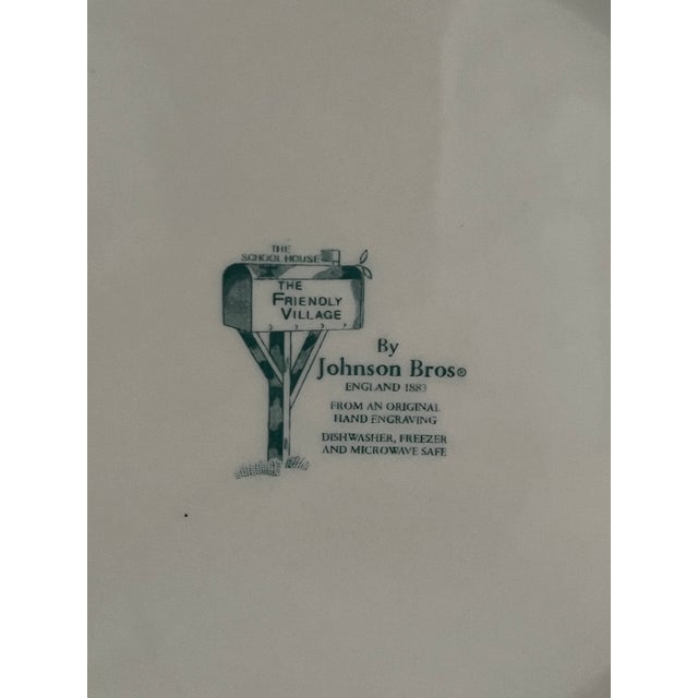 English Late 20th Century Johnson Bothers Friendly Village Plate For Sale - Image 3 of 6