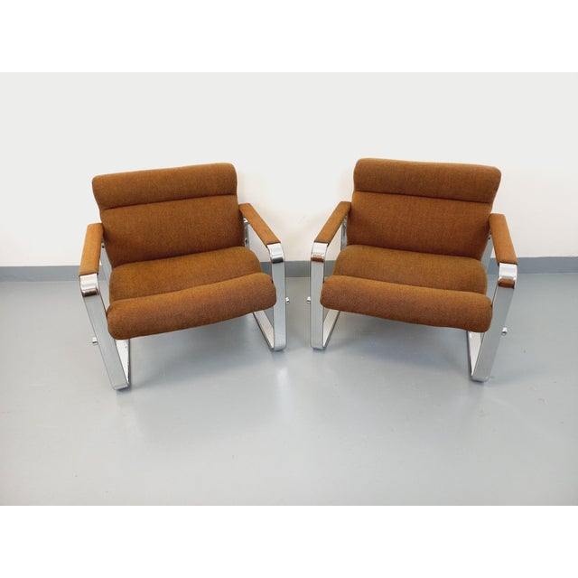Vintage Eero Aarnio Armchairs for Framac in Fabric and Chrome from the 1960s and 70s by Eero Aarnio, 1970s, Set of 2 For Sale - Image 12 of 18