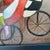 Folk Art Signed Joyce Roybal Original Oil Painting Cyclists 9” X 7.5” Vintage Folk Art For Sale - Image 3 of 6