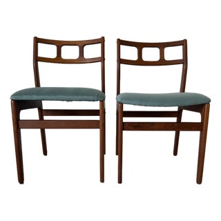1970s Mid-Century Danish Modern D-Scan Teak Dining Chairs – Pair For Sale