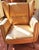 Wingback Living Room Set in Leather, 1950s, Set of 3 For Sale - Image 13 of 14
