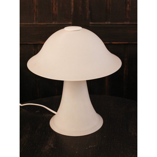 Italian Murano Glass Lamp in White Glass, 1970s For Sale - Image 6 of 6