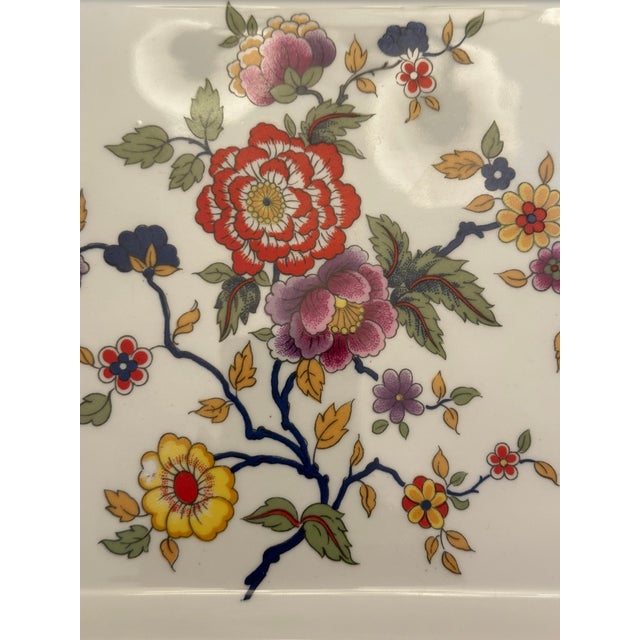 1950s Vintage Limoges France Porcelain Hand Painted 10"x 7" Serv Ing Plate Tray For Sale - Image 5 of 12